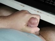 Big Cumshot At Computer