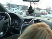 For my job I stopped my car and sucked dick of the new director, CUM MOUTH 9/16