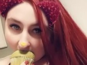 Sexy eating with snapchat food porn