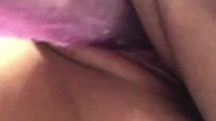 Squirting Orgasm with purple dildo!