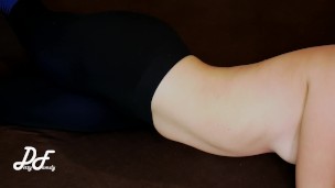 Crossed Legs Orgasm in Black Sport Leggings ~DirtyFamily~