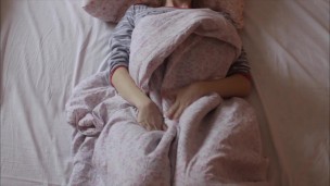 Sweety morning teen girl's masturbation with orgasm