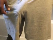 THICK BBC IN GREY SHORTS