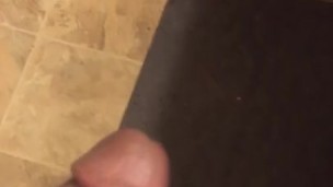 STroking BBC dripping pre cum