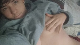 Cute FTM Teen Boy Plays With Nipples