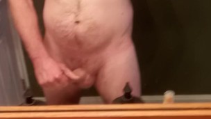 Jerkin it in bathroom mirror