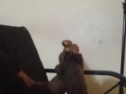 My Big Black Cock stroking