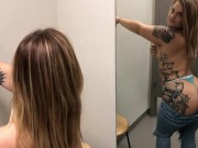 PUBLIC PAWG RIDES DILDO IN DRESSING ROOM 2/16