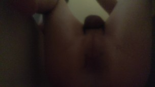 Chubby thick Boy fingers little asshole in shower