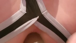 Fucking myself with a 8" dildo