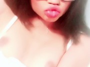 tiny tight whore playing with her tits 7/16