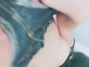 Tiny little whore touching her tight wet pussy 2/16