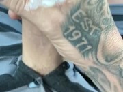 Quick cum before dentist visit, I got hard n I couldn’t hide it!