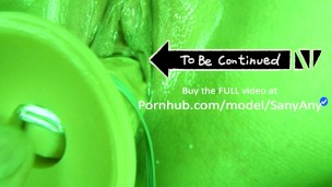 [60FPS] SHE SCREAMS! EXTREME OIL CREAMY ORGASM CLOSE UP WET PUSSY- SANYANY