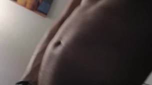 Me strocking my huge cock