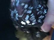 Cumming in a mesh Victoria Secrets thong