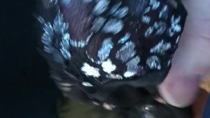 Cumming in a mesh Victoria Secrets thong