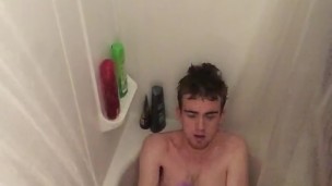 Solo fun in the shower, part 2