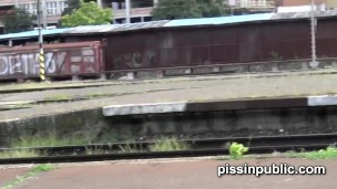 Look at the weird spots to urinate these girls found in the city