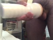 Watching porn while I fuck my fleshlight 13/16