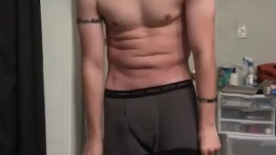 College Boy Strips and Strokes