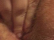 Natural BBW pussy play