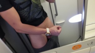 Jerk my Dick in airplane
