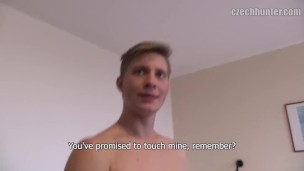  CZECH HUNTER 391 - Buff Jock Sucks Dick And Takes It Raw To Pay His College Loan