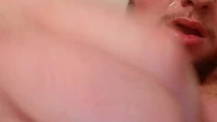 Wolf cub shoots massive load and self facial