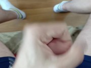 Mr Sweatpants Edging his Big Cock to a HUGE Cumshot | Chaturbate ASMR 16/16