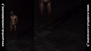 Andrei B Nightime Outdoor Oily Jerk Off