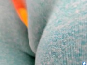 Sexy Sweet Cameltoe Teen in Tight Lycras! Amazing Ass in Leggins ORGASM 4/16