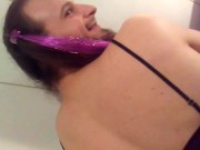 Crossdresser fucked by his girlfriend - pegging, strapon, multiple orgasm 6/16