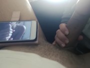 GF sucks huge cock while watch porn. Tribute: Sweet Bunny Blowjob 4k UHD 11/16