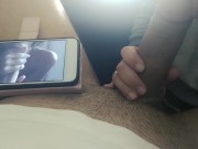 GF sucks huge cock while watch porn. Tribute: Sweet Bunny Blowjob 4k UHD 12/16