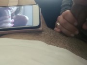 GF sucks huge cock while watch porn. Tribute: Sweet Bunny Blowjob 4k UHD 14/16