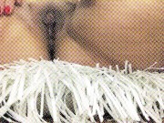 Carlycurvy rubbing clit on fringe pillow 1/16