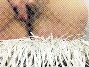 Carlycurvy rubbing clit on fringe pillow 7/16