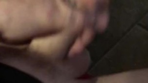 Tattooed big white cock busting a big nut squiter