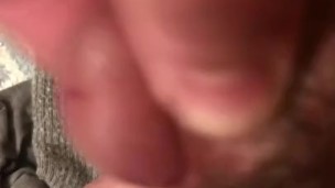 Jerking off a two inch cock