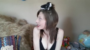 Don't tell - sneak smoking cigarettes naked -petite blue eyed teen