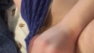 Ginger twink teen jerks his boy cock for daddy
