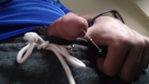 Flaccid and pouring out precum