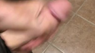 White Cock cumming at work