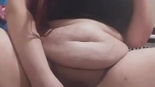 Sexy bbw fucking herself while smoking