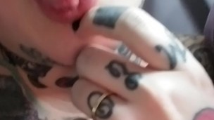Split tongue milf, wanna watch me play?