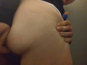 Pussy Wet Fucking At Work In Bathroom Stall !
