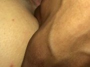 White girl nutting on black dick