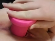 Just a tease of me and my big pink dildo