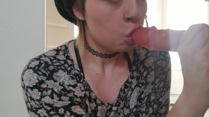Wet dildo tease